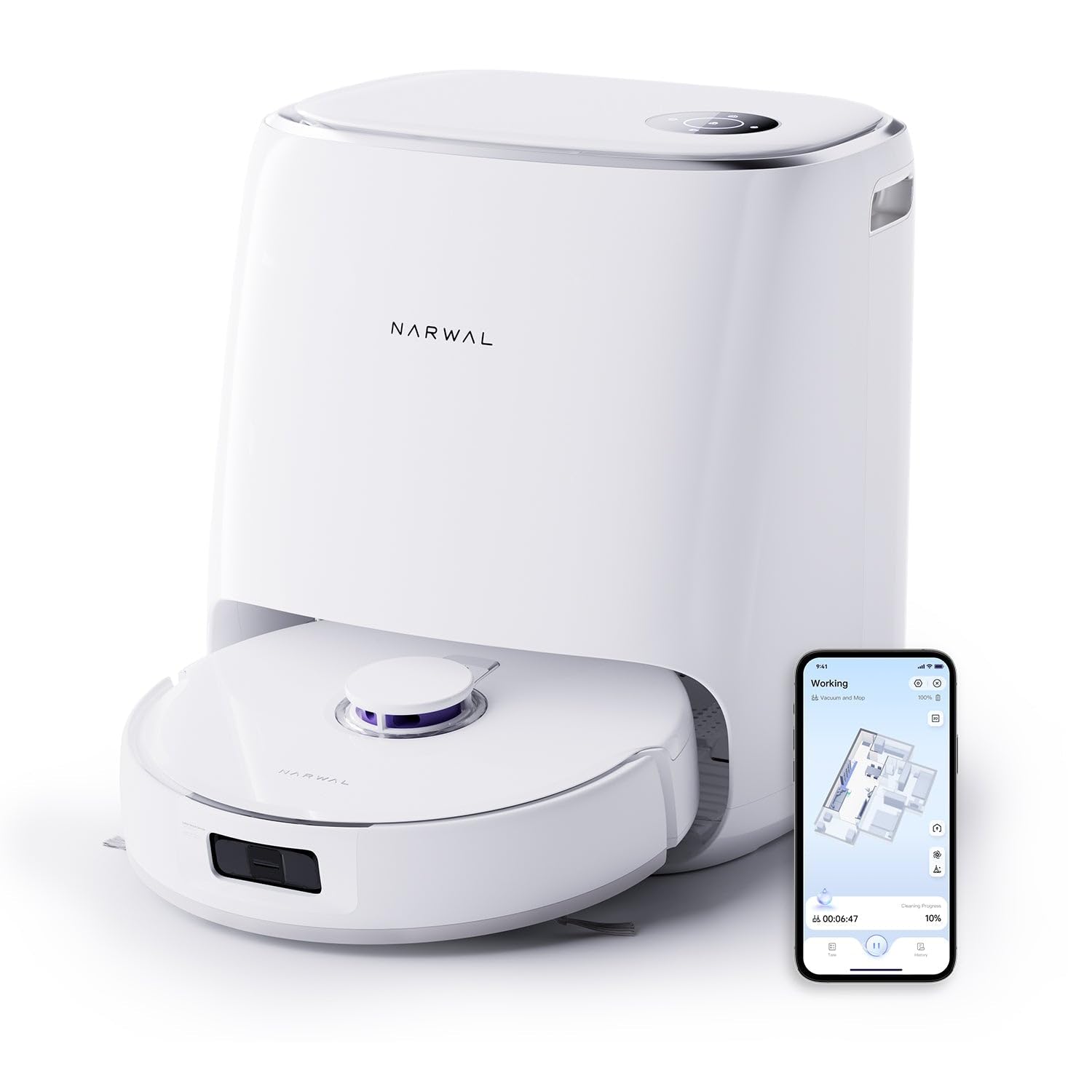 Narwal Freo ナーワルフレオ [YJCC012] Narwal Freo X Ultra Vacuum & Mop, 0 Hair Tangle, 2 Side Brushes