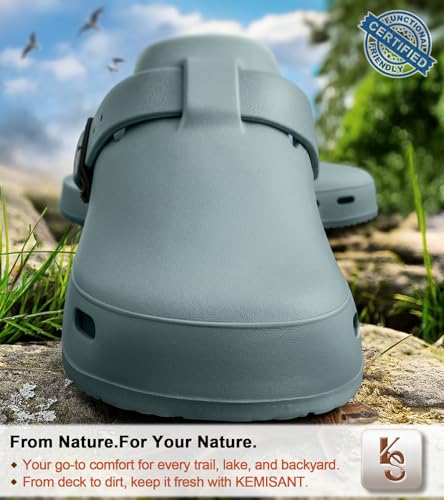 Image of KEMISANT Women Clogs,Comfortable Mules Sandals Slippers Nurse Garden Shoes Unisex for Men Cushioned Support