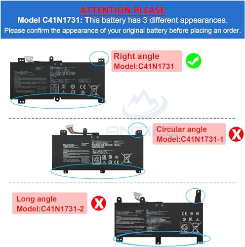 Image of WeFly C41N1731 Laptop Battery Replacement for Asus ROG Strix Scar II GL504 GL504GW GL504GS GL504GM GL504GV G515 G515GV G515GW G715GV G715GW GL504GW-DS74 Series C41PNC5 4CIP5 /70 /81 15.4V 66Wh