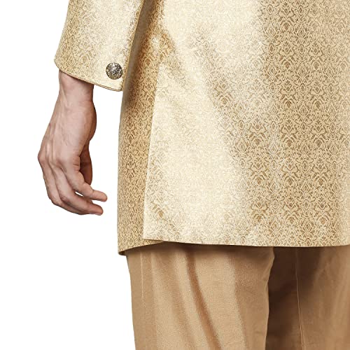 Image of Ethnix by Raymond Men's Poly90% /Viscose10% Solid Regular Fit Jacket