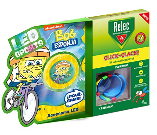 Relec Relec Antitimoschitos Bracelet Spongebob Cycling | Effective Against Tiger Mosquito | Water Resistant | Contains 2 Refills | Duration 2 Months 150g