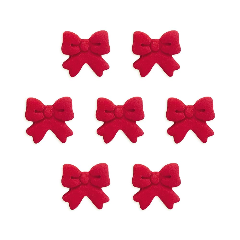Anniversary House Hand-made Red Bow shaped Edible Sugarcraft Cake Toppers, cupcake decorations, SF645