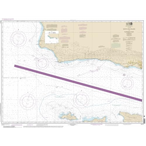 Paradise Cay Publicatoins, Inc. Historical NOAA Chart 18721: Santa Cruz Island to Purisima Point - Print on Demand - Historic Version or Updated NCC