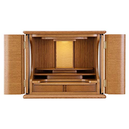 仏壇屋 滝田商店 仏壇 モダン ミニ仏壇 シグマ ミドルダーク 上置き型 16号 高さ48.5cm×巾60cm 家具調仏壇