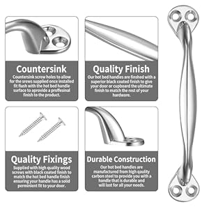 4 pcs sliding barn door pull handles silver garage door pull handles 5 inch cast iron gate hardware handles pulls for outdoor closet garden gate shed cabinet door grab pulls handles  urban country home decor