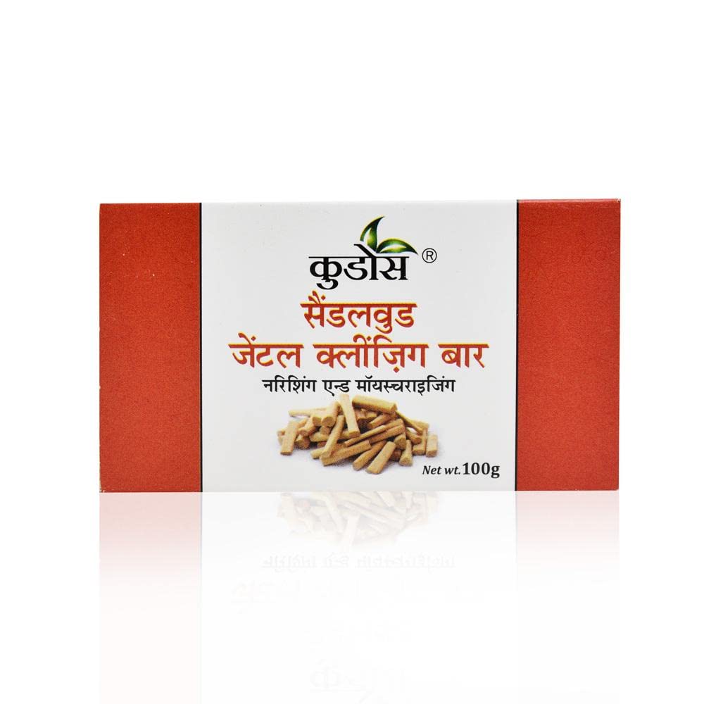 Kudos ayurveda Sandal Wood Gentle Cleansing & Moisturising Bar, 100gm - Pack of 4 1