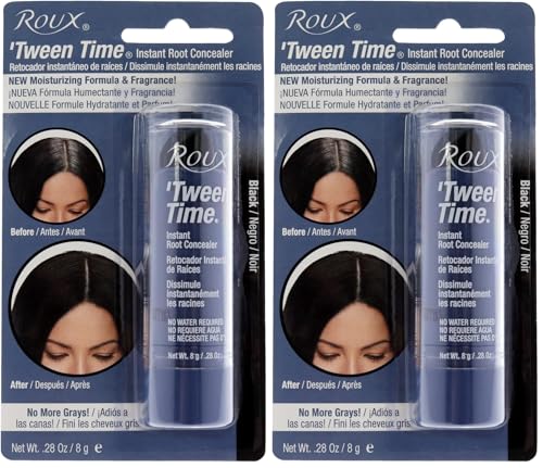 Instant Root Concealer by Roux, Black Hair Color, Temporary Touchup Stick, Pack of 1 (Pack of 2)