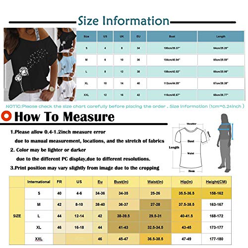 Women Off Shoulder Top Just Breathe Dandelion Sweatshirt One Shoulder Long Sleeve Tunic Top Strapless Dress for Women Summer red Dress Bunny Dress for Girls Belt for Dresses