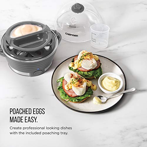image for Chefman Electric Egg Cooker Boiler, Rapid Egg-Maker & Poacher, Food & 