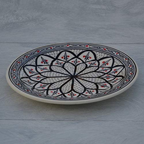 Lote de 6 platos llanos Bakir gris – diámetro 24 cm