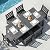 ACUEL HDPE Patio Dining Set for 6, Weather-Resistant Outdoor Table with Umbrella Hole, Never Sagging One-Piece Tabletop with Metal Support Bars for Poolside Backyard Garden (Black)