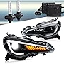VLAND Led Headlights + D2H Xenon Bulbs Compatible with Toyota86/ Subaru BRZ 2013-2019, Scion FR-S 2013-2016 w/ Ballast Conversion Kit w/Amber Sequential Turn Signal