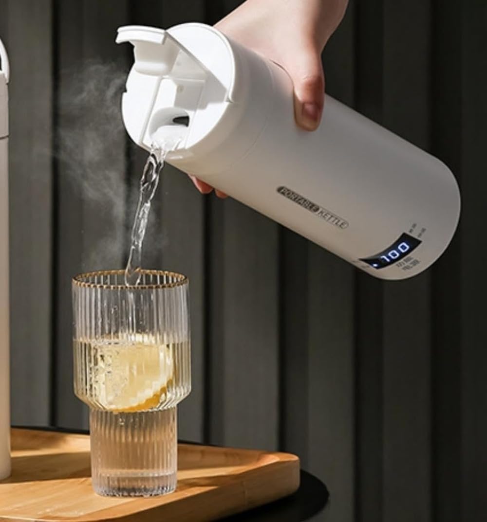お湯が沸かせる水筒 5分沸騰 450ml 電気ポット 保温カップ グリーン Amazon | Fiegcit 電気ケトル電気ポット5分沸騰・12H保温小型