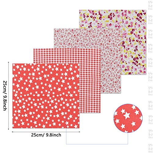 Renashed R-FABRIC-42 Pcs 9.8 X 9.8 Inches Cotton Fabric Sewing Patchwork Squares Quilting Bundles Different Pattern Cloths thumb #2