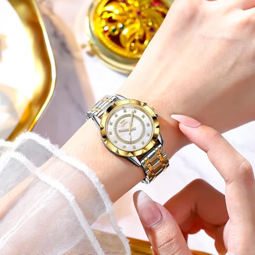 Image of OPK Wacthes for Women Bracelet Dress Easy to Read Stainless Steel Ladies Watches for Female Small Watch Waterproof Luminous Date