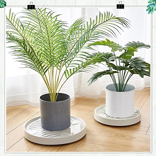 Rollbrett Pflanzen Pflanzenroller Blumenroller Möbelroller - Rund mit Unsichtbaren Rollen 360° Drehbar, für den Transport von Topfpflanzen Innen Außen Innendurchmesser 18,5 cm, weiß, 1 Stück