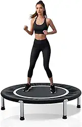 NOVEVE Trampolim Jump Profissional,Jump Cama Elastica Ginástica Com Capa Saia Diâmetro 1 M 200kg Preto