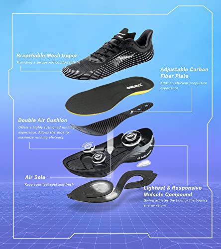 Image of ONEMIX Mens Marathon Running Racing Shoe Lightweight Breathable Road Running Shoes Training Tempo Sports Trainer Wings Armor