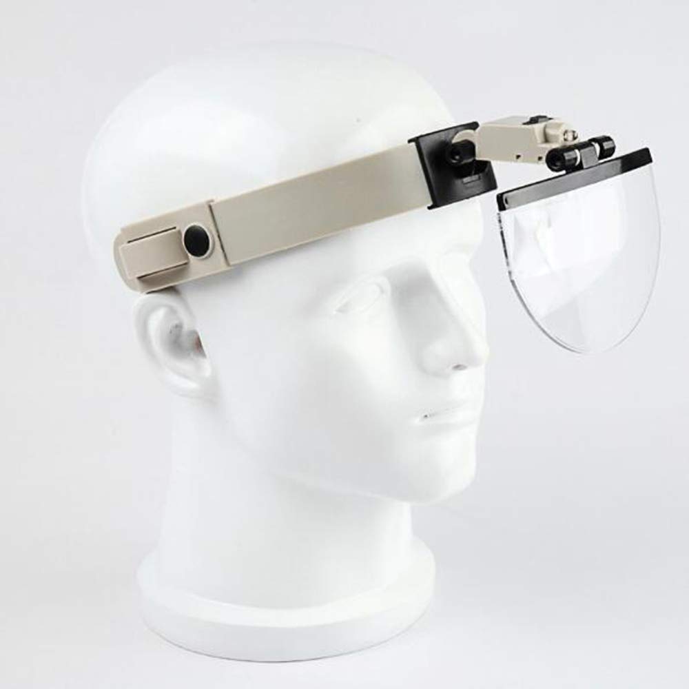 Lupa 4 Soczewki 2X 3,8X 4,5X 5,5X Uchwyt Na Opaskę Na Głowę Lupa Okulary Z 2 Diodami Led Okulary Powiększające Oko Narzędzie Powiększające A