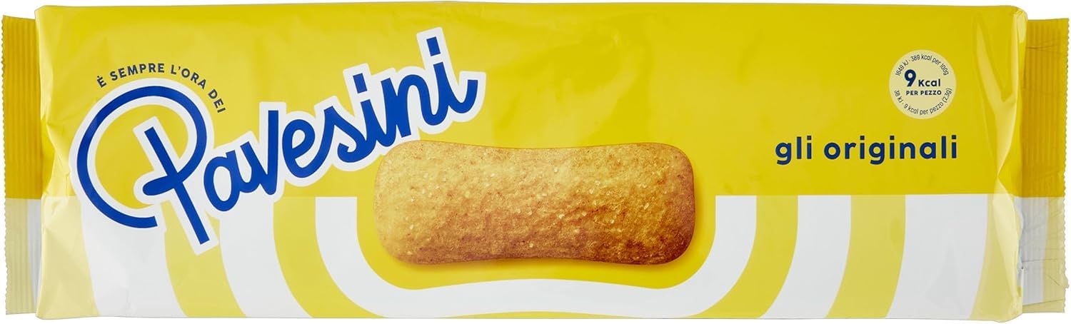 Pavesi Pavesini Classici, Biscotto Leggero per Colazione o Merenda, biscuits légers pour le petit déjeuner ou les collations, biscuits cookies, 3 x 200 g + Italian Gourmet polpa 400 g