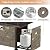 Vicluke 44 Inch Aluminum Propane Fire Pit Table w/Faux Ledgestone, Hand-Painted Table Top, 50,000 BTU Fire Table w/CSA Certification,Wind Guard,Waterproof Cover for Outdoor,Patio,Christmas (Gray)
