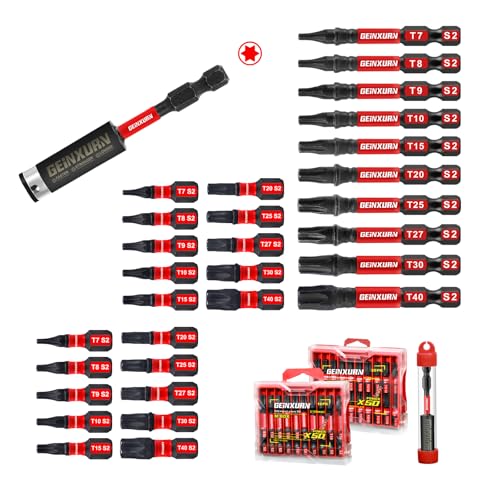 Geinxurn AMT7T40-031 30 Pieces (T7-T40) Impact Screwdriver Bit Set cover