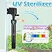 COOSPIDER Aquarium U-V Filter Green Clean Machine for 40-100 Gallon Fish Tank Crystal Clear 300GPH Submersible Water Pump Air Supply Wave Maker Green Killing