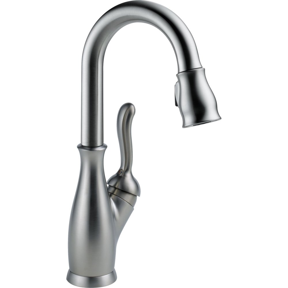 delta faucet 9678-ar-dst leland, single handle bar/prep faucet, arctic stainless