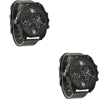 2Pcs 9316 Relógios Casuais Masculinos Relógios Casuais Para Homens Relógio De Pulso Masculino Relógio De Quartzo Masculino Relógio Masculino Relógios De Fuso Horário Para