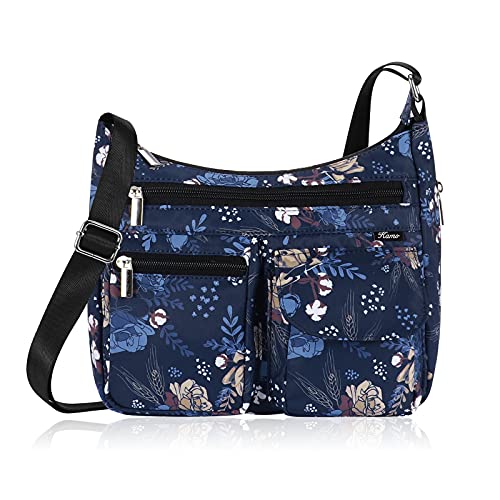 Kamo Crossbody for Women - Multi-pocket Shoulder Lightweight Messenger Casual Printed Purse Handbag Travel Bag
