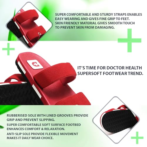 Image of DOCTOR HEALTH SUPER SOFT Tan Slipper for Mens Diabetic & Comfortable || Skid Resistant Flip-Flop & Sliders for Mens