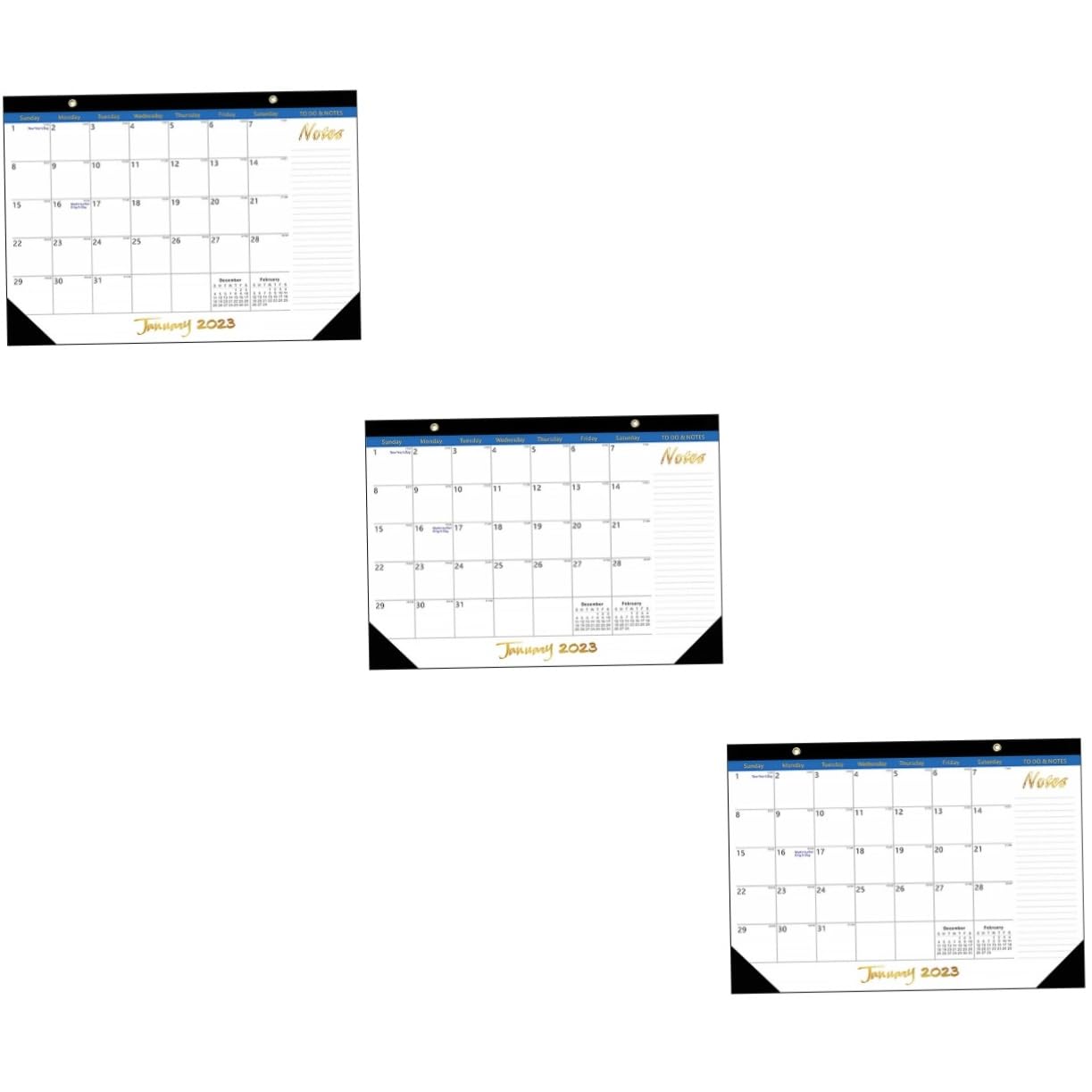 Tofficu 3pezzi Calendario Mensile Da Appendere Inglese Wall Calendar Familiare Con Design Elegante Pianificazione Quotidiana Per Casa e Ufficio Per Organizzazione e Appuntamenti