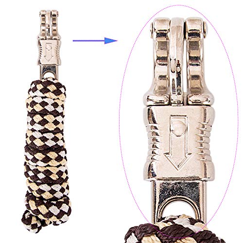 Merauno® Lead Rope for Horses Tie Rope in Various Stylish Designs, Lead Rope, Pony, Donkey, Goat with Panic Hook, Black, Blue - Image 3