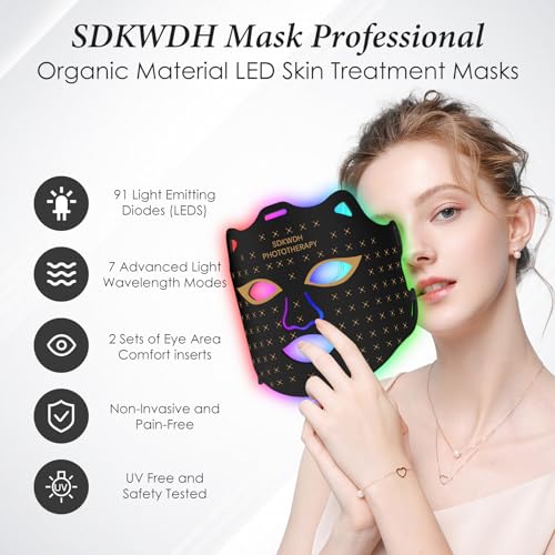 Sdkwdh A-021 7-1 Colors Led Facial Skin Care Mask, Red Led Face Mask Light Therapy At Home thumb #1