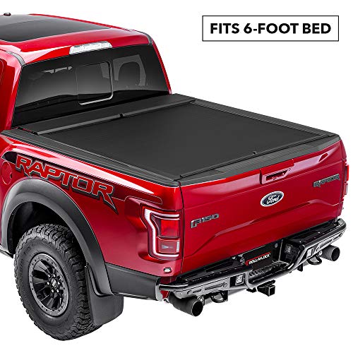 Roll-N-Lock LG262M Leather Grain Vinyl 6\' Bed Tonneau Cover (M-Series Retractable Locking, Black)