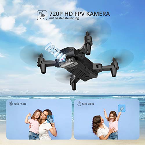 DEERC D20 Drohne für Kinder mit Kamera HD,Faltbar RC Quadcopter mit FPV Live Übertragung,lange Flugzeit,Gestensteuerung… – Bild 3