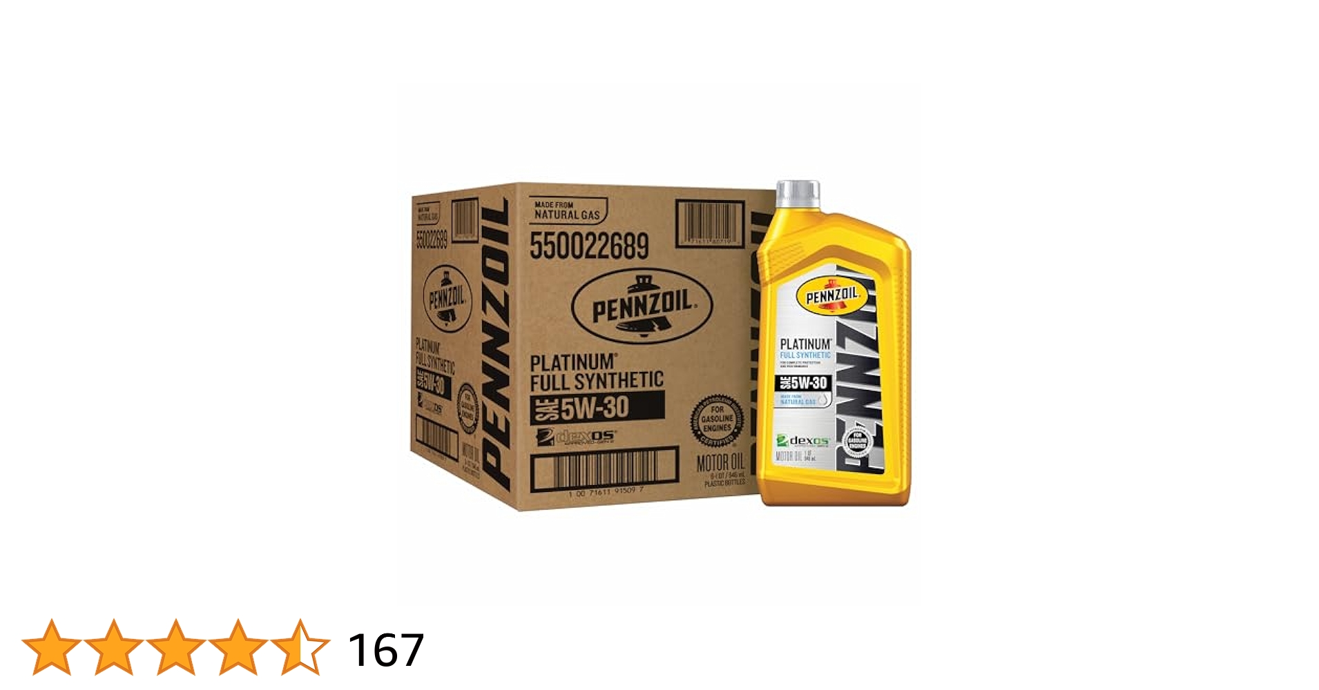 Amazon.com: Pennzoil Platinum Full Synthetic 5W-30 Motor Oil