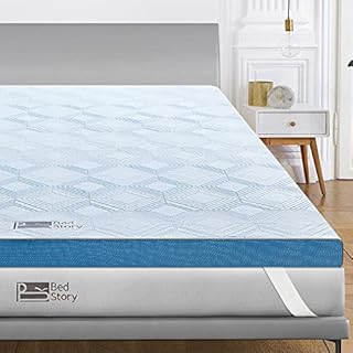 BedStory Memory Foam Mattress Topper Full, Gel Mattress Topper Double Size Soft Cover