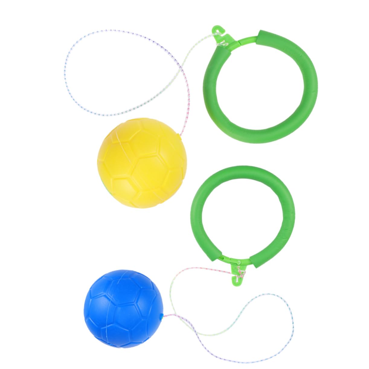 GALPADA 2sets Bouncing Ball One Foot Jumping Balls for Activities Elastic Design for Indoor Random Color 2pcs*2
