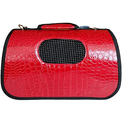 BPS (R) Portador Transportín Bolsa Bolso de Cuero Artificial para Mascotas, Tres Tamaño S/M/L Cover