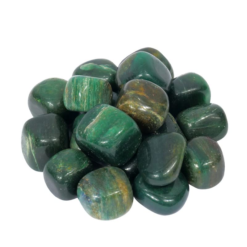 Green Aventurine Hesling Stones - Rocks Polished - Recover Gemstone - Tumbled Stones - Chakra Set - Crystal Gifts for Men - Crystal Stones in Bulk - Meditation Gifts for Women