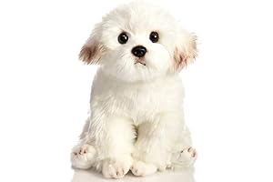 HollyHOME Realistic Bichon Frise Plush Puppy: The Ultimate Companion for Any Animal Lover
