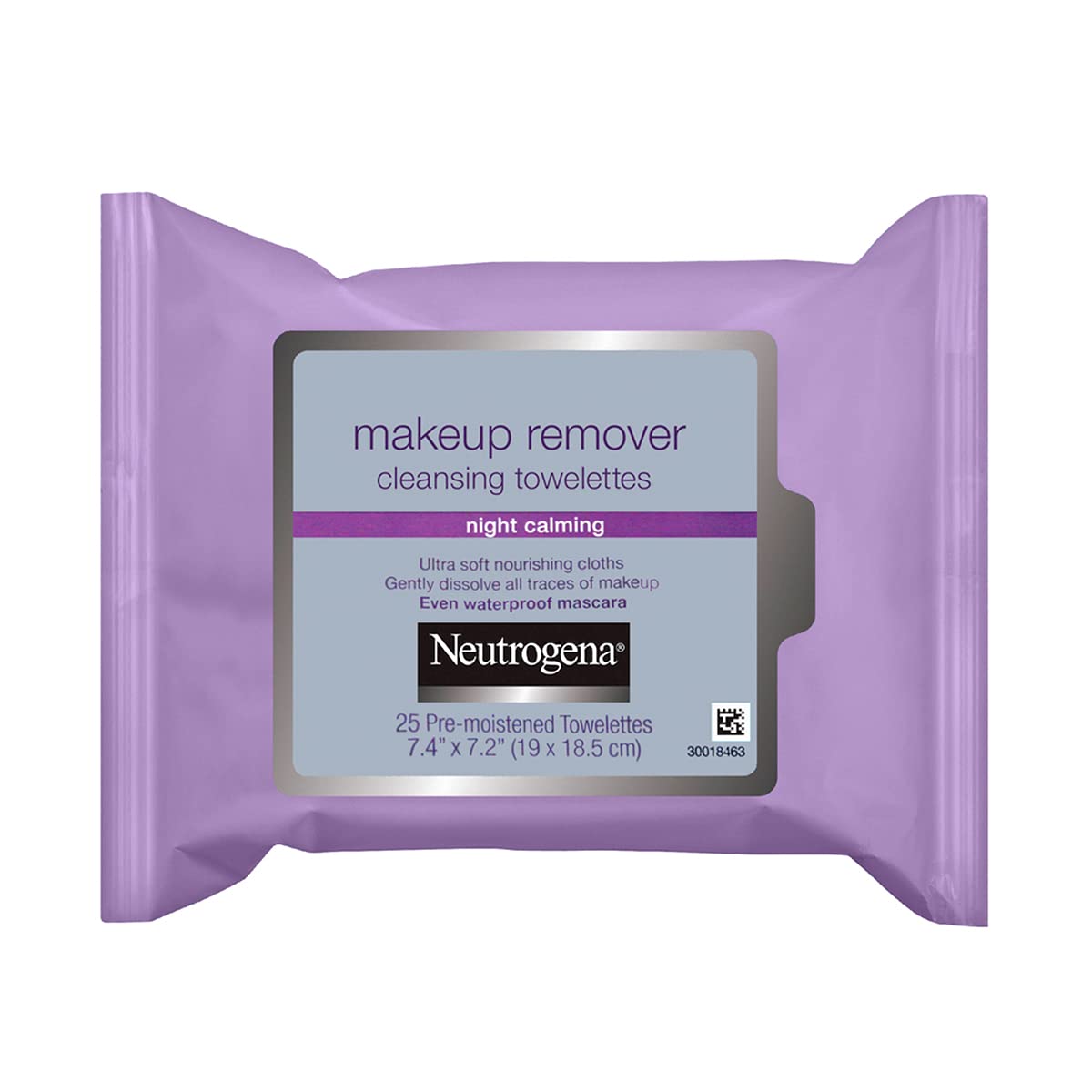 Neutrogena Makeup Remover Night Calming Cleansing Towelettes, Disposable Nighttime Face Wipes to Remove Dirt, Oil & Makeu...