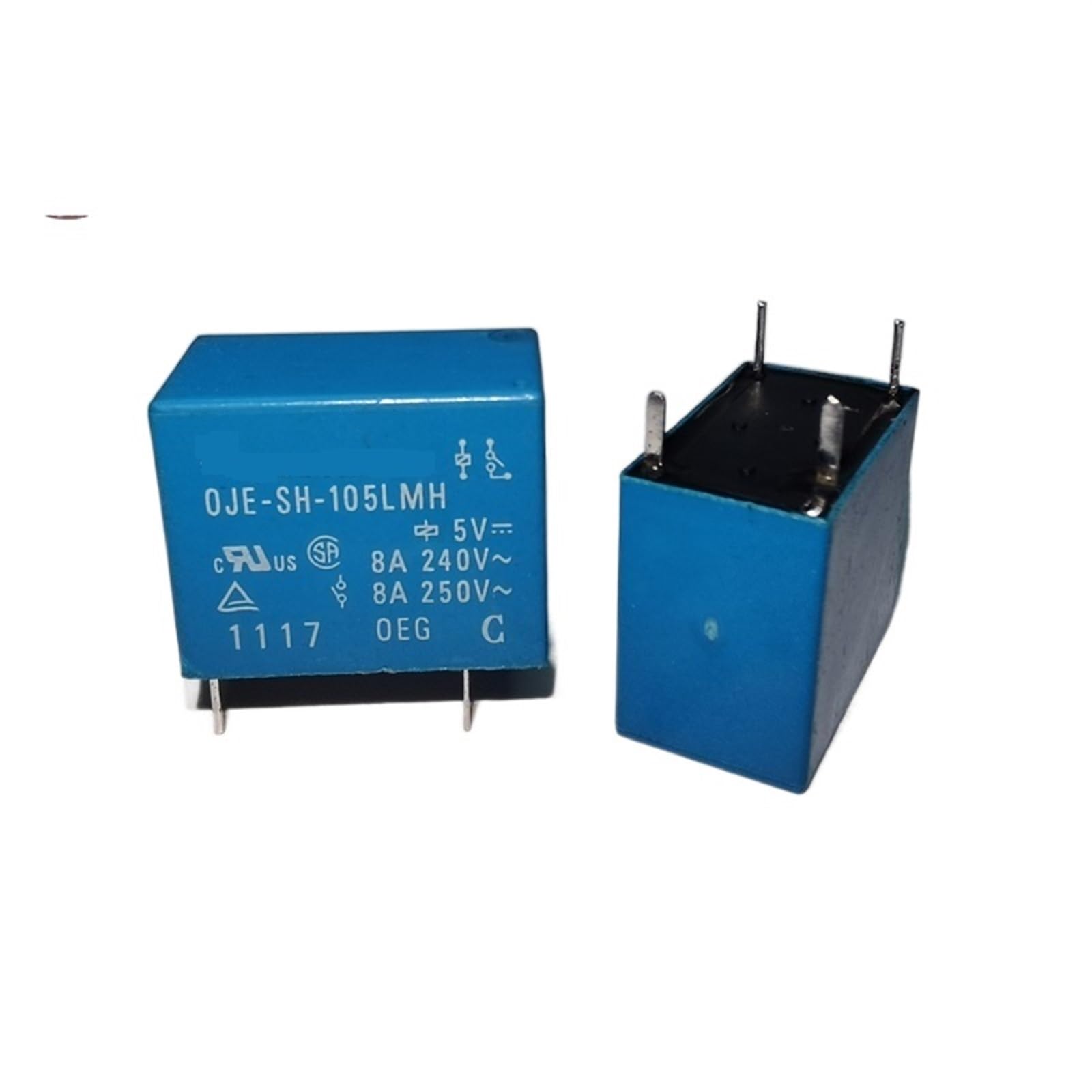 OJE-SH SS-105 112 124LM/DM/HM/LMHF Electromagnetic Power Relay 4Pins 3A 5A 8A 10A 250V 1Pcs (Size : OJE-SH-124LM(3A))
