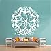YuanMinglu Lotus Chaud Abstrait Arbre de la Vie Branche Autocollant Vinyle Sticker Artiste Maison décoration Blanc XL 110 cm x 111 cm
