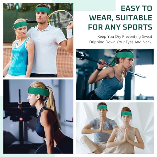 Image of Hiboom 30 Pack Tie Headband Bulk Sports Tennis Head Tie Ninja Karate Tie Back Athletic Sweatbands Adjustable Hair Bands for Women Men Basketball, Football, Soccer, Running, Yoga Workout