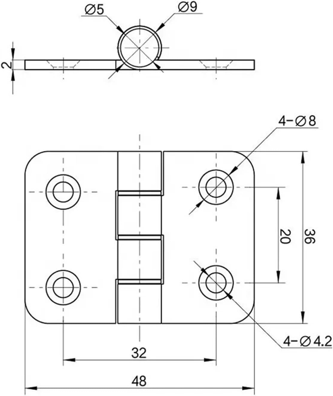 Cabinet Door Hinges 180 Degree Sus04 Stainless Steel Hinge 1Pcs