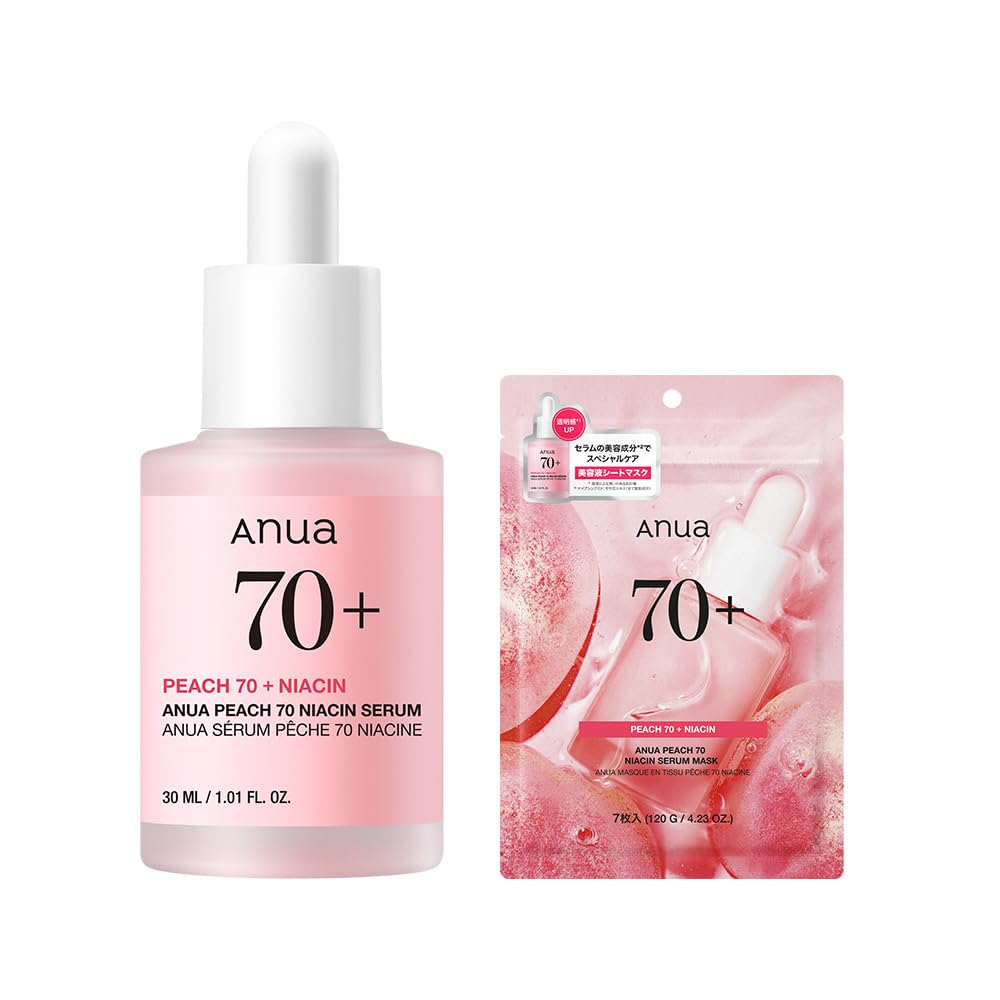 Amazon | ANUA(アヌア)桃70ナイアシンセラム30ml+桃70ナイアシンマスク