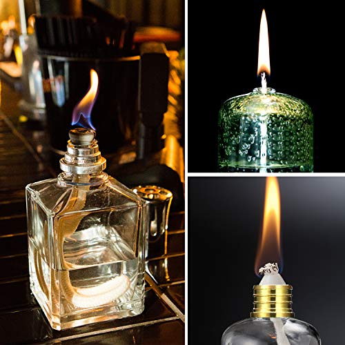 EBaokuup 16 Pieces Wine Bottle Torch Kit - 0.5 x 13.8 Inch Fiberglass Replacement Wicks, Bottle Torch Wicks, Brass Torch Wick Holders for Wine Bottle Torch, Tiki Torche, Patio Garden Light, Oil Lamp - Thumbnail 6