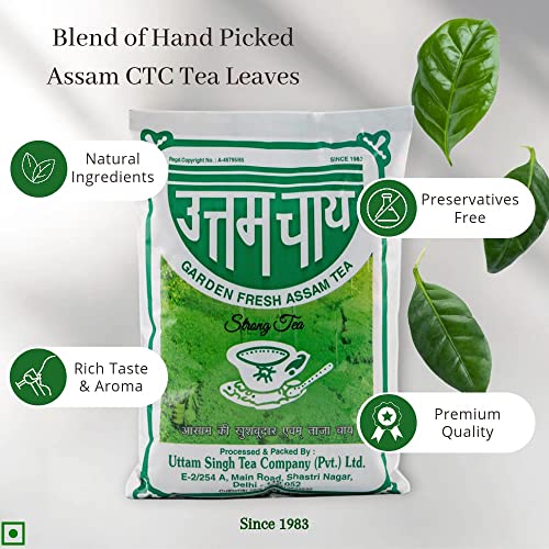 Image of UTTAM TEA Garden Fresh Assam Tea UTTAM TEA, Chai Patti, Tea, Loose Tea Leaves, Original & Pure Tea (500 Gm)